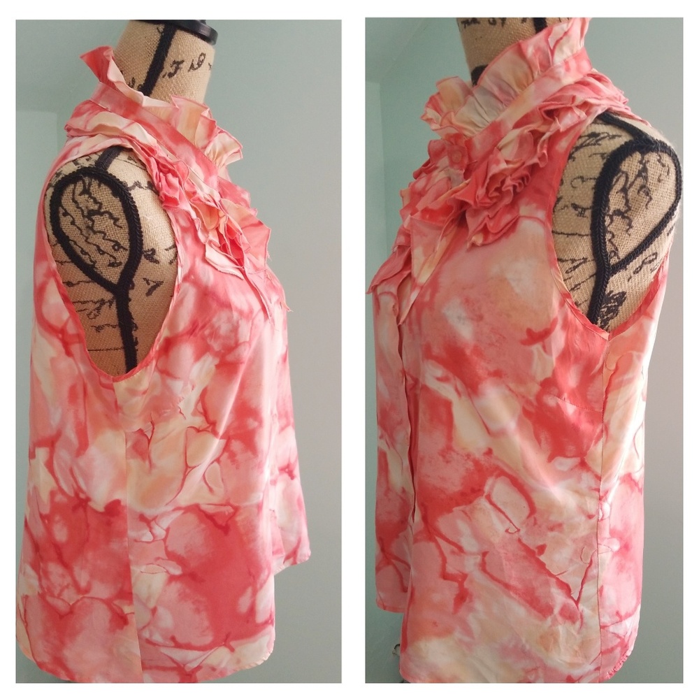 Floral Ruffle Neck Blouse - Picture 4 of 5